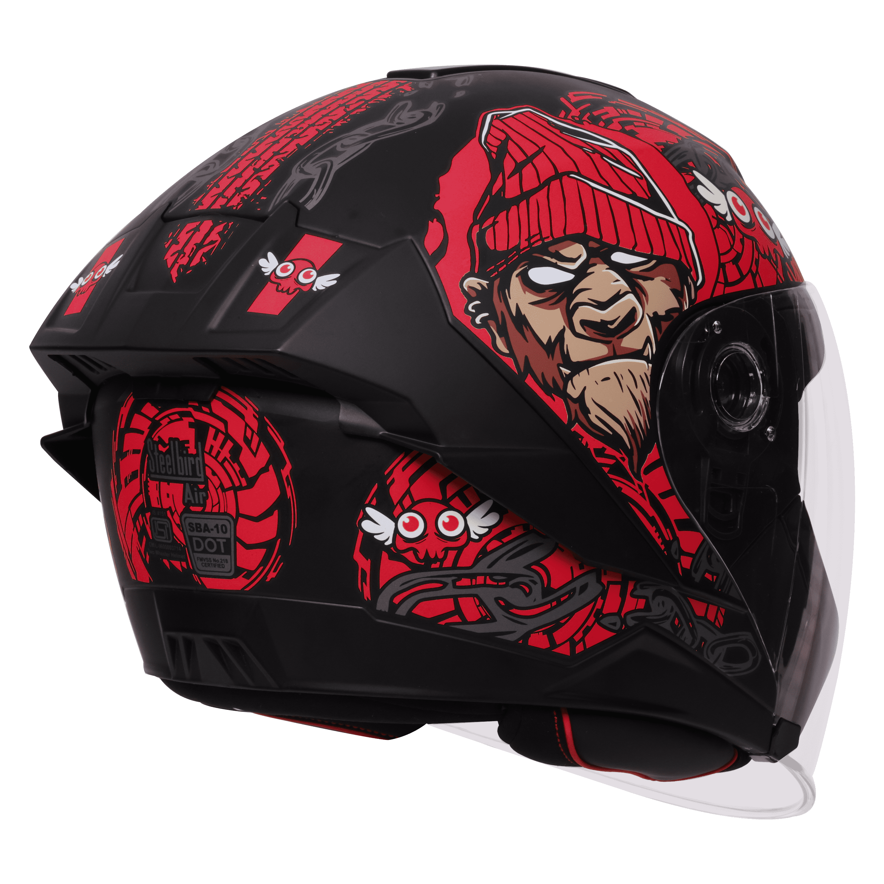 SBA-10 ISS MAD APE MAT BLACK WITH RED